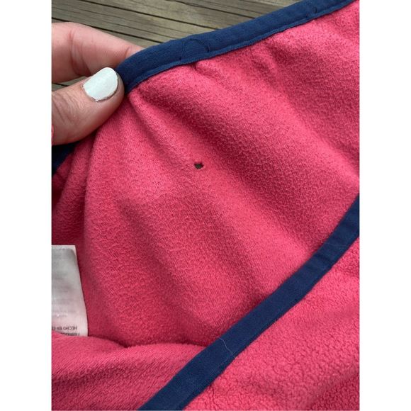 Patagonia Micro D Snap-T Fleece Pink / Blue Trim Pullover Sweatshirt, Size Large - Picture 8 of 16
